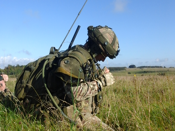 Soldier In Kneeling Position