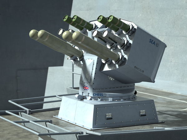 HMS Daring D32 Frigate Ship Render Ancilia Naval Countermeasures