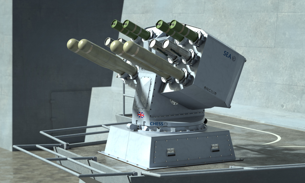 HMS Daring D32 Frigate Ship Render Ancilia Naval Countermeasures